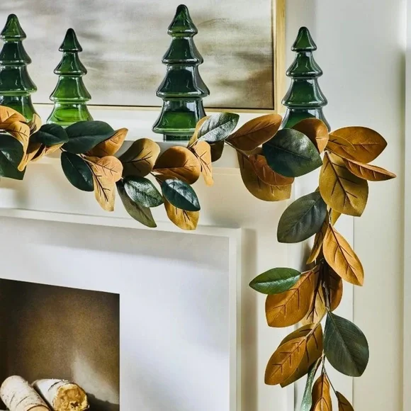 Studio McGee Threshold Magnolia Leaf Garland